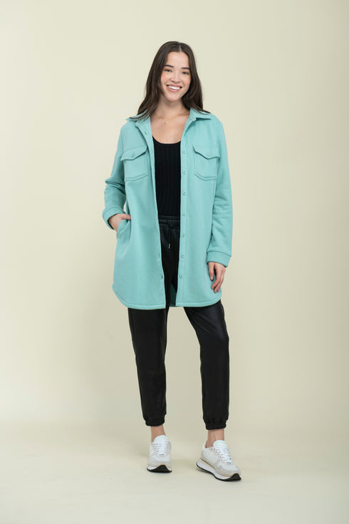 Jackie-Cozy Fleece Button-Up